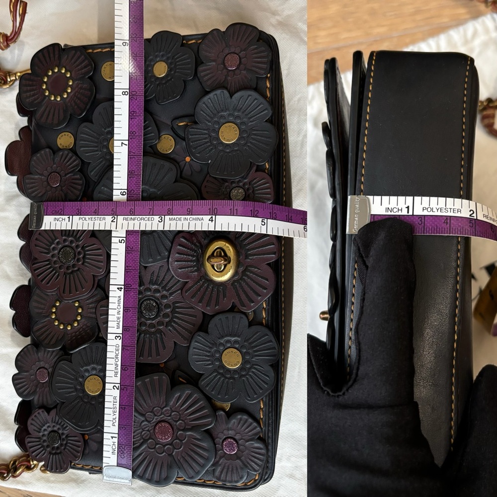 COACH Dinky Bag With Tea Rose - Picture 16 of 16
